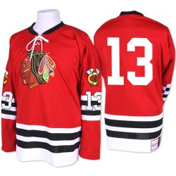 Adult Authentic Chicago Blackhawks Daniel Carcillo Red 1960-61 Throwback Official Mitchell and Ness Jersey