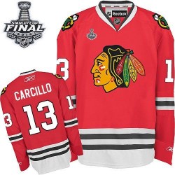 Adult Authentic Chicago Blackhawks Daniel Carcillo Red Home 2015 Stanley Cup Official Reebok Jersey