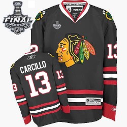 Adult Premier Chicago Blackhawks Daniel Carcillo Black Third 2015 Stanley Cup Official Reebok Jersey
