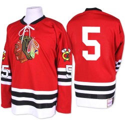 Adult Premier Chicago Blackhawks David Rundblad Red 1960-61 Throwback Official Mitchell and Ness Jersey