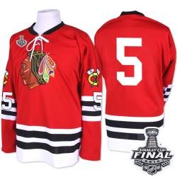 Adult Authentic Chicago Blackhawks David Rundblad Red 1960-61 Throwback 2015 Stanley Cup Official Mitchell and Ness Jersey