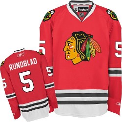 Adult Authentic Chicago Blackhawks David Rundblad Red Home Official Reebok Jersey