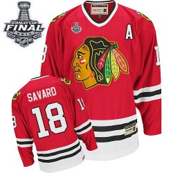 Adult Premier Chicago Blackhawks Denis Savard Red Throwback 2015 Stanley Cup Official CCM Jersey