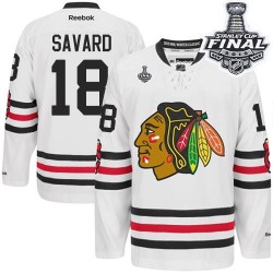 Adult Authentic Chicago Blackhawks Denis Savard White 2015 Winter Classic 2015 Stanley Cup Official Reebok Jersey