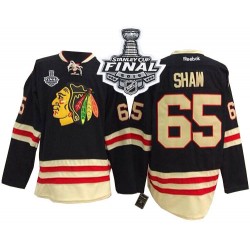 Adult Authentic Chicago Blackhawks Andrew Shaw Black 2015 Winter Classic 2015 Stanley Cup Official Reebok Jersey