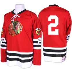 Adult Authentic Chicago Blackhawks Duncan Keith Red 1960-61 Throwback Official Mitchell and Ness Jersey