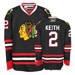 Women's Authentic Chicago Blackhawks Duncan Keith Black Third Official Reebok Jersey