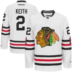 Women's Premier Chicago Blackhawks Duncan Keith White 2015 Winter Classic Official Reebok Jersey