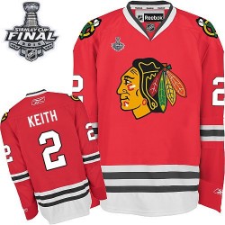 Youth Authentic Chicago Blackhawks Duncan Keith Red Home 2015 Stanley Cup Official Reebok Jersey