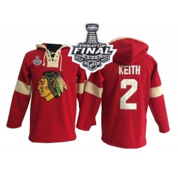 Chicago Blackhawks Duncan Keith Official Red Old Time Hockey Authentic Adult Pullover Hoodie 2015 Stanley Cup Jersey