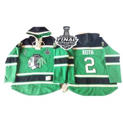 Chicago Blackhawks Duncan Keith Official Green Old Time Hockey Authentic Adult St. Patrick's Day McNary Lace Hoodie 2015 Stanley