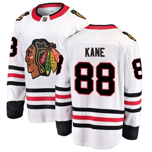 Adult Breakaway Chicago Blackhawks Patrick Kane White Away Official Fanatics Branded Jersey