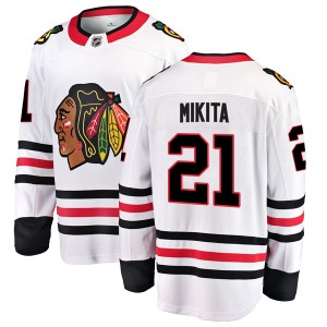 Adult Breakaway Chicago Blackhawks Stan Mikita White Away Official Fanatics Branded Jersey