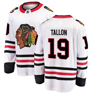 Adult Breakaway Chicago Blackhawks Dale Tallon White Away Official Fanatics Branded Jersey