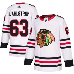 Youth Authentic Chicago Blackhawks Carl Dahlstrom White Away Official Adidas Jersey