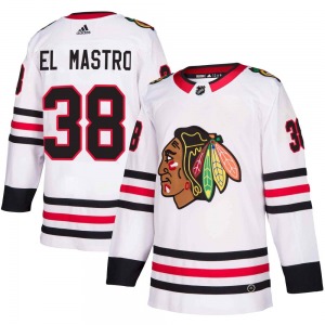 Youth Authentic Chicago Blackhawks Ethan Del Mastro White Away Official Adidas Jersey
