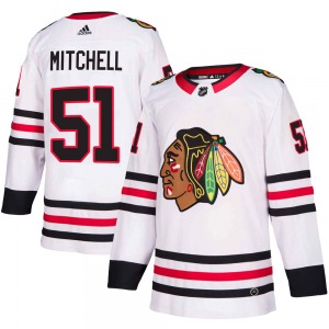 Youth Authentic Chicago Blackhawks Ian Mitchell White Away Official Adidas Jersey