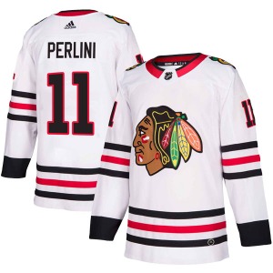 Youth Authentic Chicago Blackhawks Brendan Perlini White Away Official Adidas Jersey