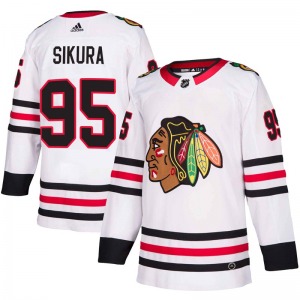 Youth Authentic Chicago Blackhawks Dylan Sikura White Away Official Adidas Jersey
