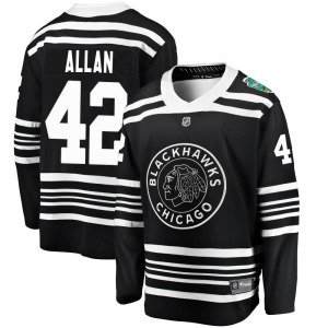 Adult Breakaway Chicago Blackhawks Nolan Allan Black 2019 Winter Classic Official Fanatics Branded Jersey