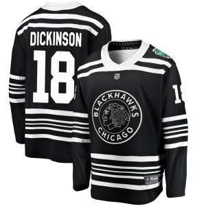Adult Breakaway Chicago Blackhawks Jason Dickinson Black 2019 Winter Classic Official Fanatics Branded Jersey