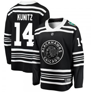 Adult Breakaway Chicago Blackhawks Chris Kunitz Black 2019 Winter Classic Official Fanatics Branded Jersey