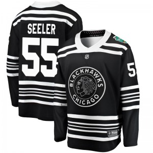 Adult Breakaway Chicago Blackhawks Nick Seeler Black 2019 Winter Classic Official Fanatics Branded Jersey