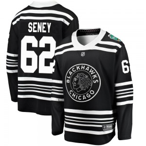 Adult Breakaway Chicago Blackhawks Brett Seney Black 2019 Winter Classic Official Fanatics Branded Jersey