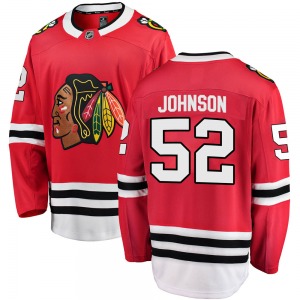 Youth Breakaway Chicago Blackhawks Reese Johnson Red Home Official Fanatics Branded Jersey