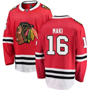 Youth Breakaway Chicago Blackhawks Chico Maki Red Home Official Fanatics Branded Jersey