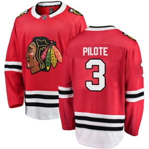 Youth Breakaway Chicago Blackhawks Pierre Pilote Red Home Official Fanatics Branded Jersey