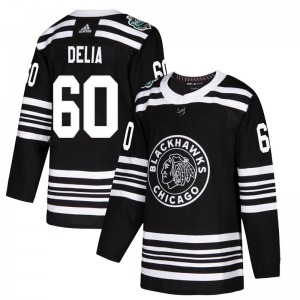 Adult Authentic Chicago Blackhawks Collin Delia Black 2019 Winter Classic Official Adidas Jersey