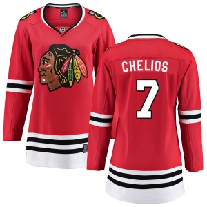 Women's Breakaway Chicago Blackhawks Chris Chelios Red Home Official Fanatics Branded Jersey