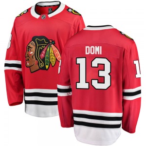 Adult Breakaway Chicago Blackhawks Max Domi Red Home Official Fanatics Branded Jersey