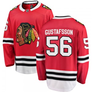 Adult Breakaway Chicago Blackhawks Erik Gustafsson Red Home Official Fanatics Branded Jersey