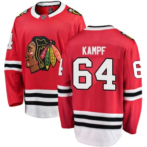 Adult Breakaway Chicago Blackhawks David Kampf Red Home Official Fanatics Branded Jersey