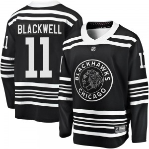 Adult Premier Chicago Blackhawks Colin Blackwell Black Breakaway Alternate 2019/20 Official Fanatics Branded Jersey
