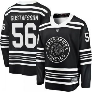 Adult Premier Chicago Blackhawks Erik Gustafsson Black Breakaway Alternate 2019/20 Official Fanatics Branded Jersey