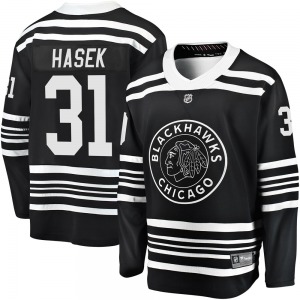 Adult Premier Chicago Blackhawks Dominik Hasek Black Breakaway Alternate 2019/20 Official Fanatics Branded Jersey