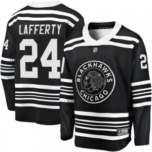 Adult Premier Chicago Blackhawks Sam Lafferty Black Breakaway Alternate 2019/20 Official Fanatics Branded Jersey