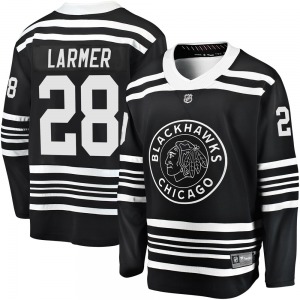 Adult Premier Chicago Blackhawks Steve Larmer Black Breakaway Alternate 2019/20 Official Fanatics Branded Jersey