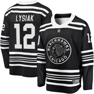 Adult Premier Chicago Blackhawks Tom Lysiak Black Breakaway Alternate 2019/20 Official Fanatics Branded Jersey