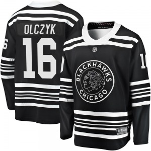 Adult Premier Chicago Blackhawks Ed Olczyk Black Breakaway Alternate 2019/20 Official Fanatics Branded Jersey