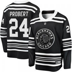 Adult Premier Chicago Blackhawks Bob Probert Black Breakaway Alternate 2019/20 Official Fanatics Branded Jersey