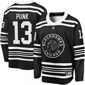 Adult Premier Chicago Blackhawks CM Punk Black Breakaway Alternate 2019/20 Official Fanatics Branded Jersey