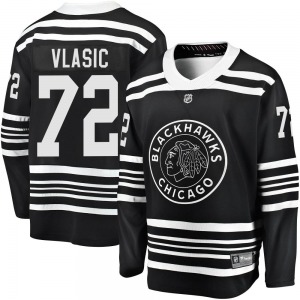 Adult Premier Chicago Blackhawks Alex Vlasic Black Breakaway Alternate 2019/20 Official Fanatics Branded Jersey