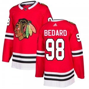 Adult Authentic Chicago Blackhawks Connor Bedard Red Home Official Adidas Jersey