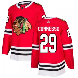 Adult Authentic Chicago Blackhawks Drew Commesso Red Home Official Adidas Jersey