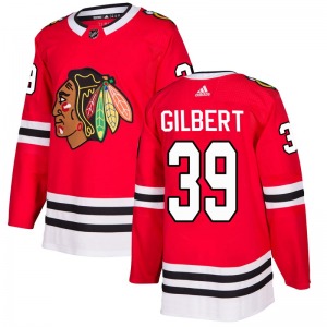 Adult Authentic Chicago Blackhawks Dennis Gilbert Red Home Official Adidas Jersey
