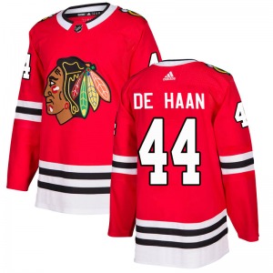 Adult Authentic Chicago Blackhawks Calvin de Haan Red Home Official Adidas Jersey